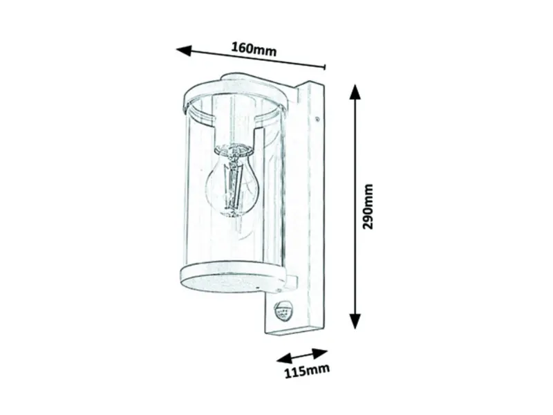 Záhradné svietidlo Rabalux 7892 1x60W E27 230V IP44, senzor